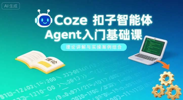 Coze扣子智能体Agent入门基础课，理论讲解与实操案例结合-木石资源网
