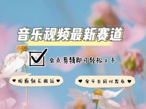 音乐视频赛道最新玩法，纯原创不违规，可所有平台同时发布，会点剪辑即可轻松拿捏-木石资源网