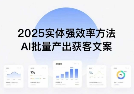 实体强效率方法：AI批量产出获客文案，2025年普通人拥抱AI，实现实体创收-木石资源网