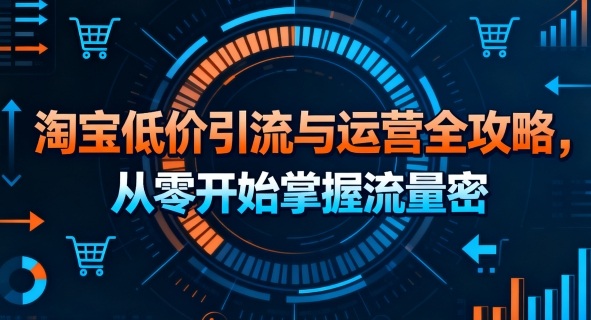 淘宝低价引流与运营全攻略，从零开始掌握流量密码-木石资源网