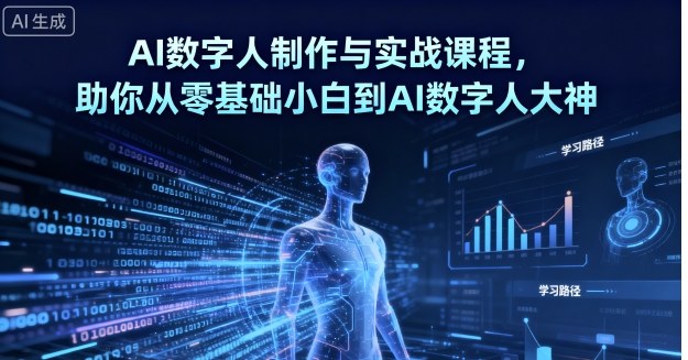 AI数字人制作与实战课程，助你从零基础小白到AI数字人大神-木石资源网