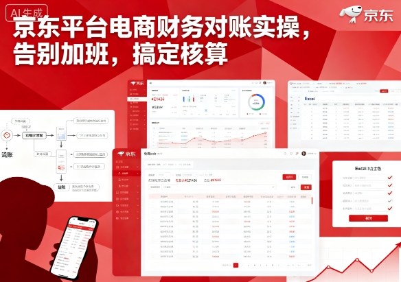 京东平台电商财务对账实操，告别加班，搞定核算-木石资源网