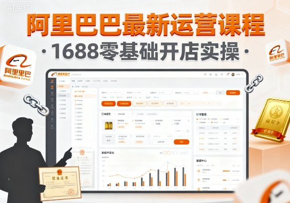 阿里巴巴最新运营课程，1688零基础开店实操-木石资源网