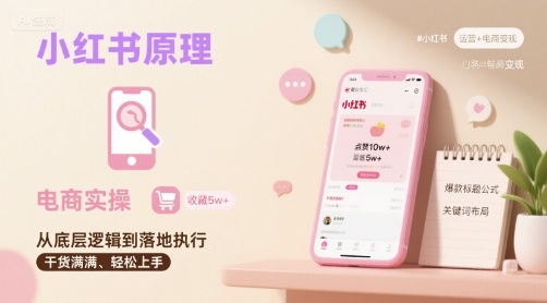 小红书原理以及详细实操流程，小红书电商教程-木石资源网