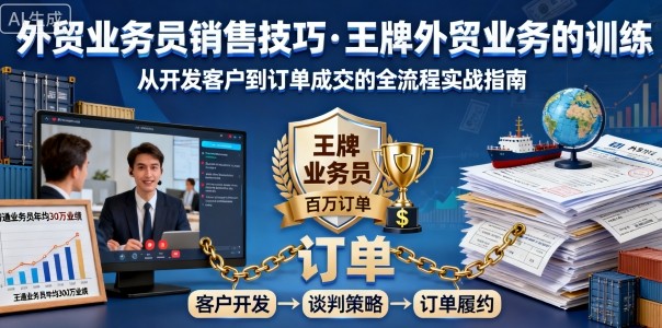 外贸业务员销售技巧，王牌外贸业务的训练-木石资源网