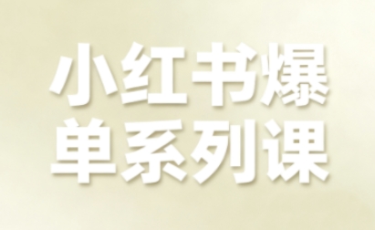 小红书爆单系列课，聚焦小红书电商全链路增长-木石资源网
