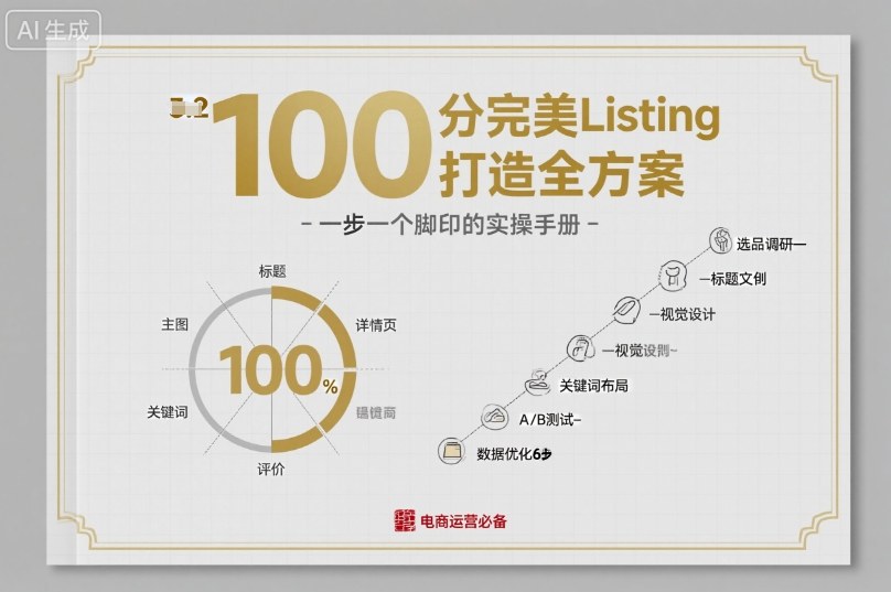 100分完美Listing打造全方案，想要完美listing必须是需要一步一个脚印的-木石资源网