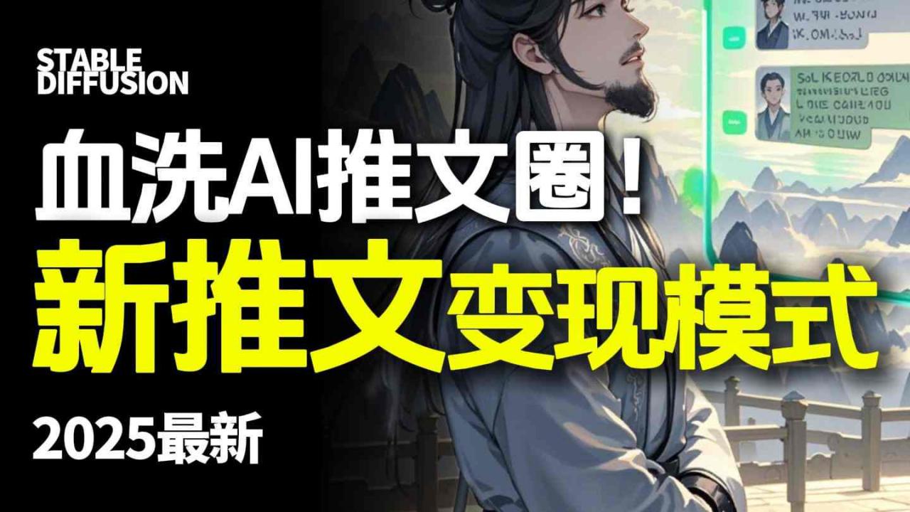 最新AI动态电影漫画小说推文，全流程实操教学，小白也能月入1W+-木石资源网