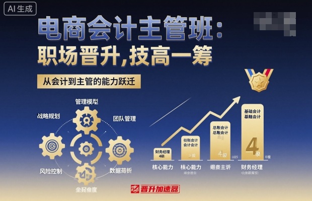 电商会计主管班，职场晋升，技高一筹-木石资源网
