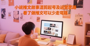 小说推文故事混剪起号及运营思路，看了做推文可以少走弯路-木石资源网