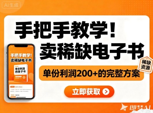 手把手教学！在小红书卖稀缺电子书，单份利润2张+的完整方案-木石资源网