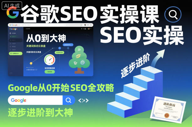 谷歌SEO实操课，Google从0开始SEO全攻略，逐步进阶到大神-木石资源网