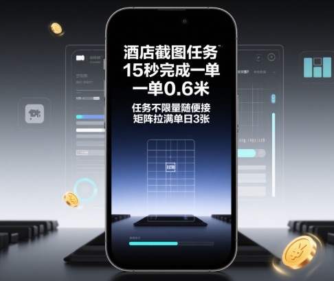 酒店截图任务，15秒完成一单，一单0.6米，任务不限量随便接，矩阵拉满单日3张【揭秘】-木石资源网