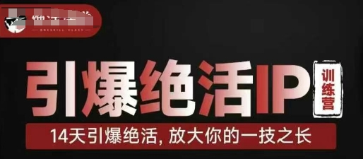 引爆绝活IP训练营,14天引爆绝活,放大你的一技之长-木石资源网