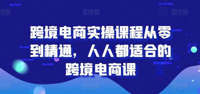 跨境电商实操课程从零到精通，人人都适合的跨境电商课-木石资源网