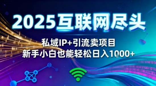 2025网创尽头王炸项目！私域IP+精准引流，新手小白在家躺賺日入1k，零经验也能上手【揭秘】-木石资源网