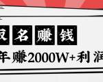 王通：不要小瞧任何一个小领域，取名技能也能快速赚钱，年赚2000W+利润-木石资源网