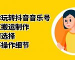 群星带你玩转抖音音乐号，音乐网红搬运制作，音频如何选择，热点榜等操作细节-木石资源网