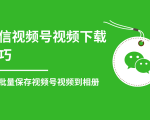 微信视频号视频下载技巧,轻松批量保存视频号等无水印视频到相册-木石资源网