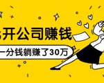 0元开公司赚钱,不花一分钱几天躺赚了30多万,详细操作流程!-木石资源网