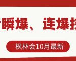 枫林会10月最新抖音瞬爆、连爆技术,主播直播坐等日收入10W+-木石资源网
