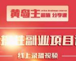 黄岛主实操性小红书副业项目,教你快速起号并出号,万粉单价1000左右-木石资源网