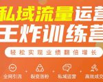 私域流量运营王炸训练营:全网引流+裂变涨粉+私域运营+高效成交-木石资源网