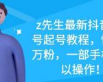 z先生最新抖音美女号起号教程,快速十万粉,一部手机就可以操作-木石资源网