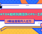 详细解析TIKTOK如何利用海外CPS+工具0粉丝轻松变现月入过万-木石资源网
