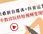 2021最新自媒体+抖音运营课,手把手教你玩转短视频变现赚钱-木石资源网