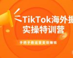 TikTok海外掘金实操特训营：手把手教运营变现赚钱-木石资源网