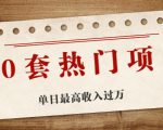 30套热门项目：单日最高收入过万 (网赚项目、朋友圈、涨粉套路、抖音、快手)等-木石资源网