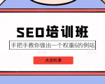 SEO培训班课程,手把手教你做出一个权重6的例站,价值8000元-木石资源网