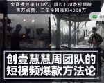 创壹慧慧周短视频爆款方法论，让你快速入门、少走弯路、节省试错成本-木石资源网