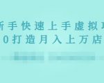 2022年虚拟项目实战指南,新手从0打造月入上万店铺-木石资源网