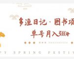 多渔日记·图书项目,无货源图书模式,纯搬运,单号月入4000+-木石资源网