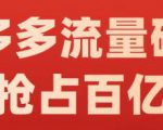 阿杰·拼多多流量破局:如何打黑标,爆款的思路,拼多多流量框架,快速抢占百亿流量-木石资源网