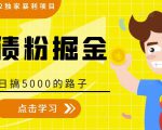 全网2022独家暴利项目,负债粉掘金,日搞5000的路子-木石资源网