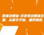 凯哥自媒体·百家号自媒体全套实战赚钱教程，从新手开始，循序渐进，系统的讲解-木石资源网