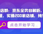 贝千电商店群:京东全类目解析,京东店群专业运营,实操200家店铺,纯实战经验-木石资源网