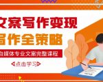 自媒体专业文案写作变现,月入10W+写作策略,教你从零开始学写作-木石资源网