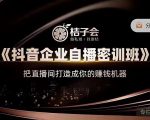 桔子会《抖音企业自播密训班》,把直播间打造成你的赚钱机器-木石资源网