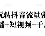 2022玩转抖音流量密码，(直播+短视频+千川)-木石资源网