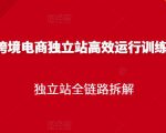 跨境电商独立站高效运行训练营,独立站全链路拆解-木石资源网