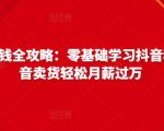 抖音电商赚钱全攻略:零基础学习抖音种草,靠抖音卖货轻松月薪过万-木石资源网