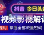 嚴如意·中视频影视解说—掌握流量密码,自媒体运营创收,批量运营账号-木石资源网