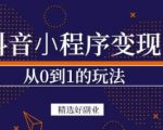 商梦网校-抖音小程序一个能日入300+的副业项目,变现、起号、素材、剪辑-木石资源网