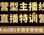 直播电商运营型主播特训营,0基础15天手把手带你做直播带货-木石资源网