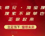 电商大师兄·淘宝搜索新玩法,搜索不刷单也能真正做起来-木石资源网