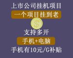 正规挂机项目,支持手机电脑一起挂,支持虚拟机多开,可以挂到老-木石资源网